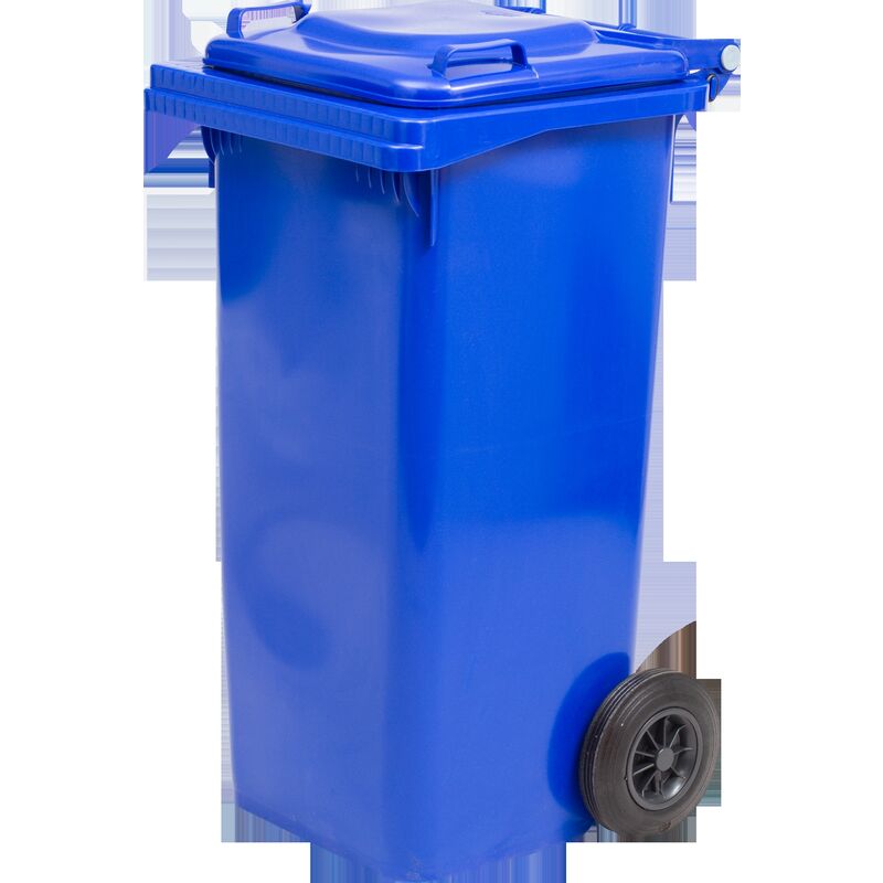 Poubelle bleu poubelle poubelle avec roues poubelle 120 Lt