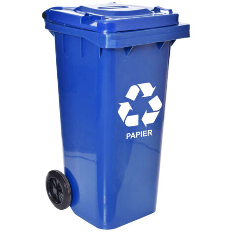 Poubelle bleue de 120 L