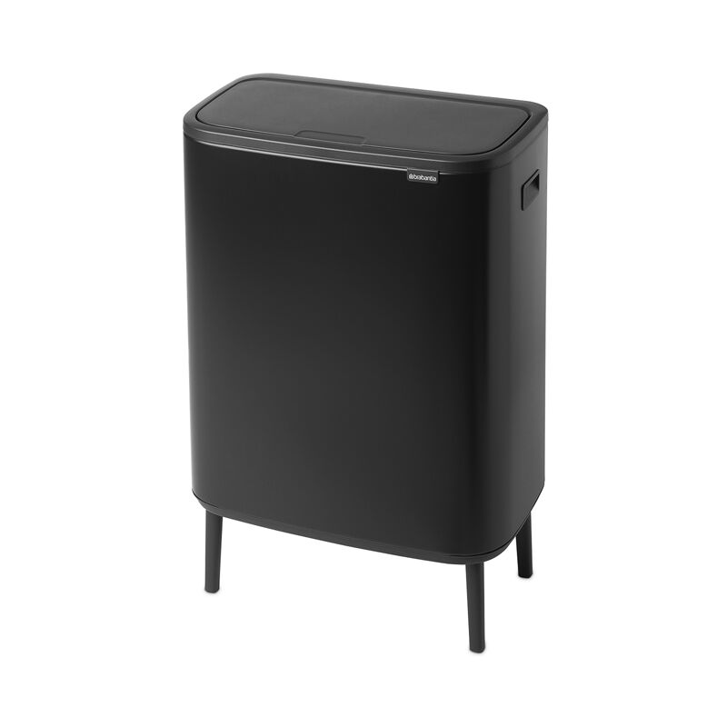 Brabantia - Touch bin sur pieds 1x30 l noir mat code o - Noir