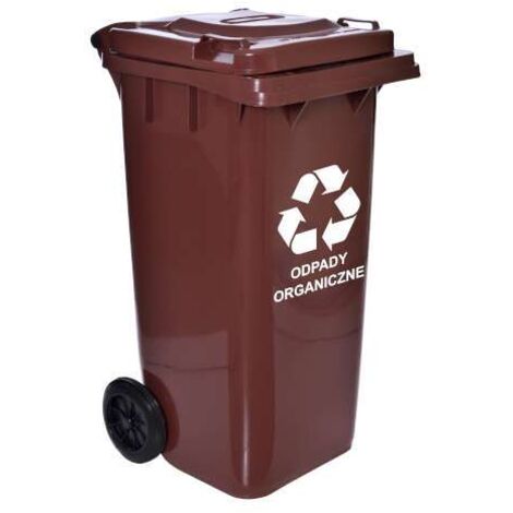 Poubelle brune de 120 L