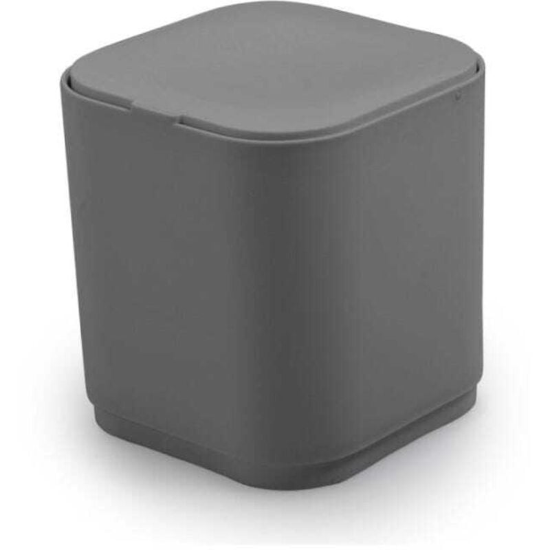 Poubelle Carrée De Table Résine Grise Agave