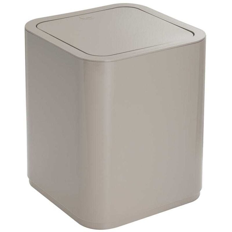 Poubelle Carrée Pour Salle De Bains Beige 8L Agave