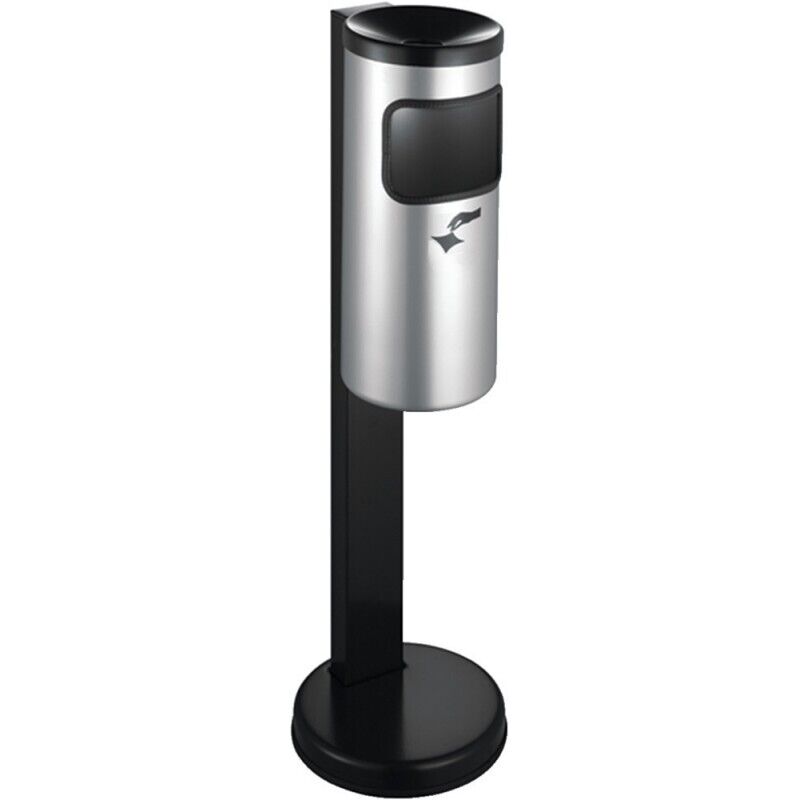 Poubelle cendrier rond avec support