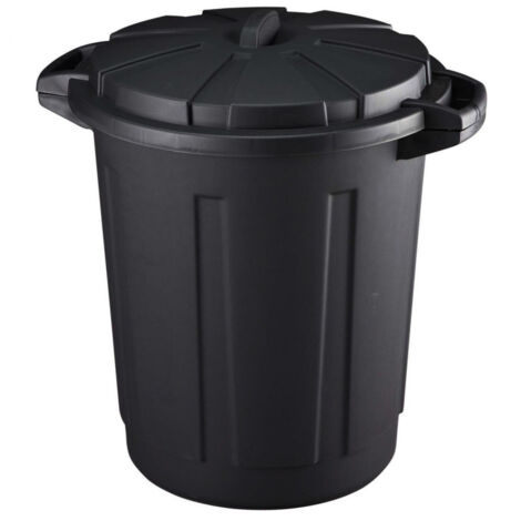 Poubelle Communautaire Noire 80 Litres Avec Couvercle Mondex