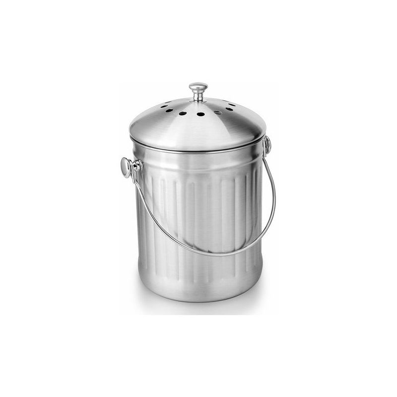 Bokashi et composteur de cuisine Poubelle à compost, seau à compost d'intérieur en acier inoxydable pour seau à compost inodore pour comptoir de