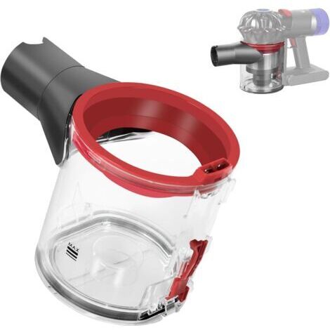 Poubelle Conteneur Réservoir pour Dyson V7(SV11) V8(SV10), Bac à Poussière Transparent de Haute Qualité, Réservoir à Poussière Pièce de Rechange Part No. 967699-01