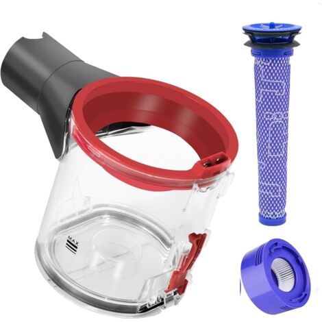 Poubelle Conteneur Réservoir pour Dyson V8 V7 SV10 SV11 Bac à Poussière Collecteur Pièces Détachées Accessoire Rechange pour Aspirateurs V7/V8 Aspirateur Dustbin