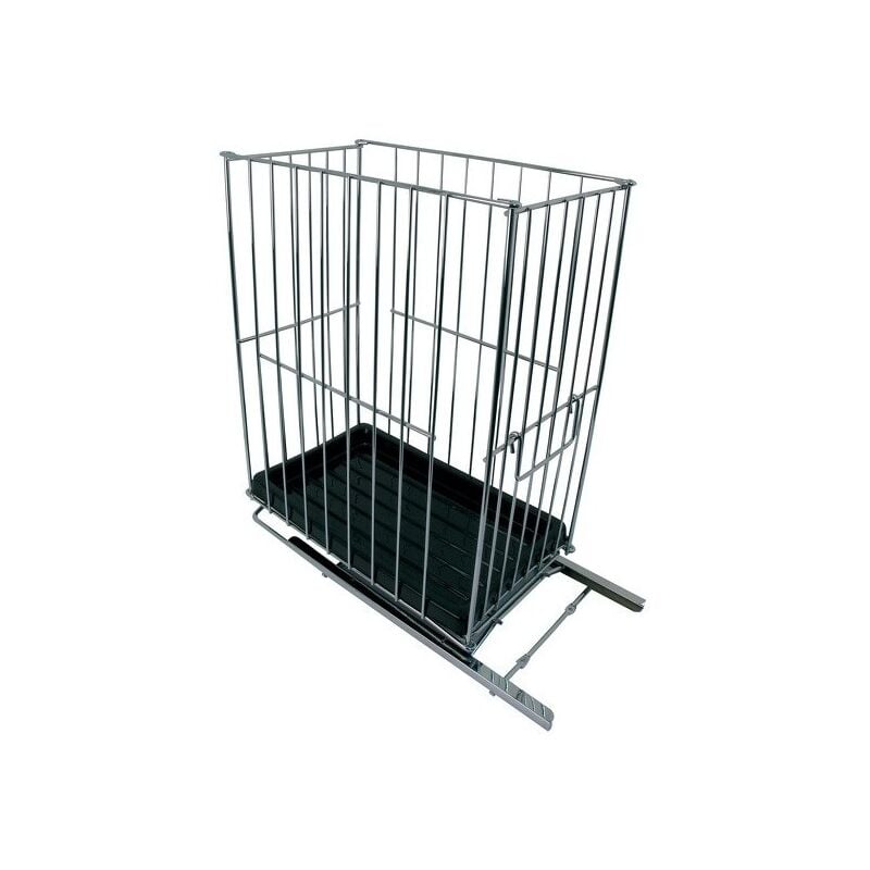 MSV - Poubelle encastrable coulissante 19L Acier Chromée