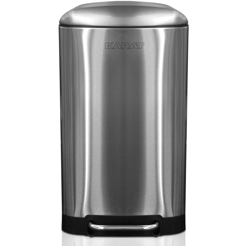 Casa Pura - Poubelle de cuisine Cubo Acier inoxydable Fermeture automatique Argent 30 l