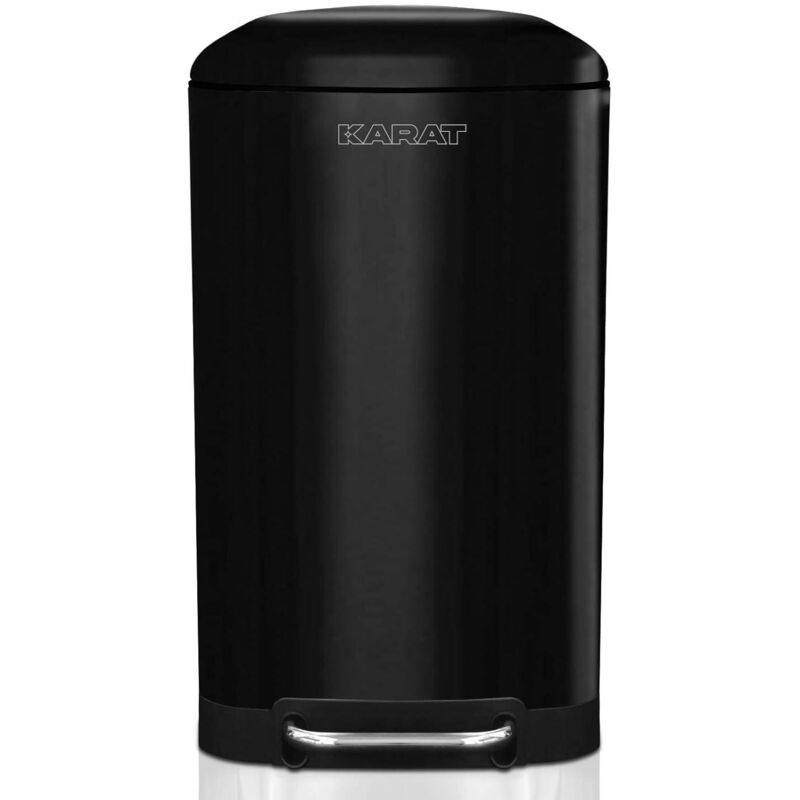Casa Pura - Poubelle Cubo Acier inoxydable Fermeture automatique Noir 30 l