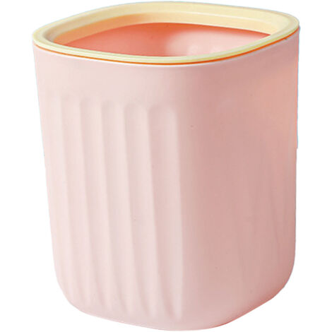 Poubelle de Bureau avec Anneau de Fixation Mini Trash Can Décoratif pour Dormitory Office Rose Jaune