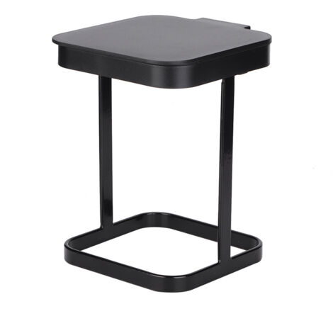 Poubelle de bureau compacte - Corbeille à déchets pour cuisine, salon, chambre (Noir)