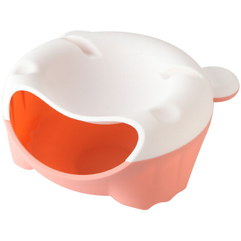 Poubelle de bureau maison chambre salon bureau Mini plastique cadeau assiette de fruits Table lit paresseux poubelle poubelle(poudre blanche)