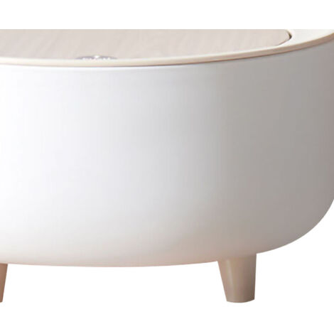Poubelle de Bureau Mini avec Couvercle, Hauteur Élevée, Blanc, Accessoires Ménagers, Capacité 2L, Matériel PP ABS