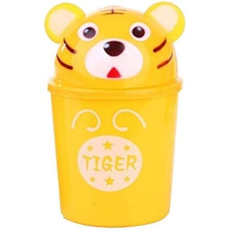 Poubelle de bureau petite poubelle de bureau Design animal créatif Mini corbeille à papier de bureau 1219 cm jaune 1 pièce