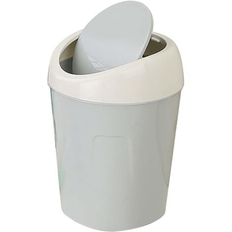 Poubelle de bureau seau de rangement créatif petite poubelle de bureau avec couvercle mini ménage salon table chevet flip-top poubelle 1713cm bleu clair 1 pièce