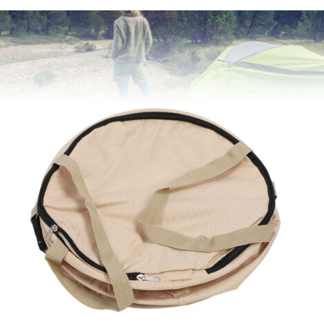 Poubelle de Camping Pop-Up avec Couvercle, Large Capacité 37.8L/10 gallons, 600D Oxford, Portable et Réutilisable, Multifonctions pour Outdoor