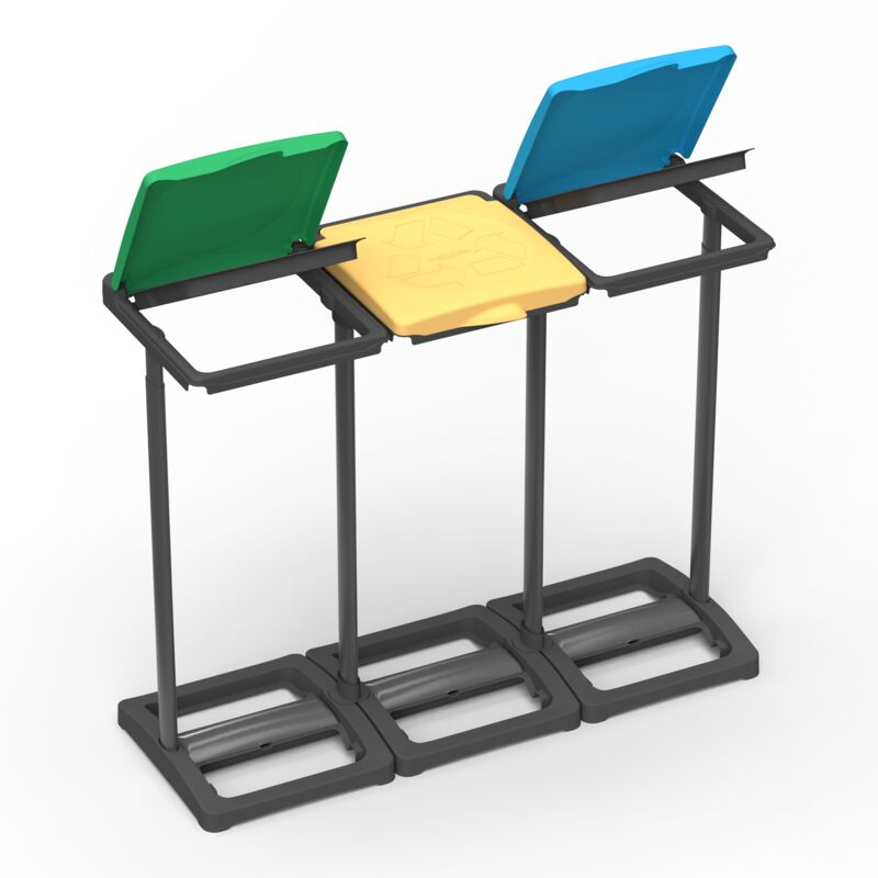 Frankystar - Support de sac-Porter déchets Tris pour tri sélectif 97x36xH80 cm