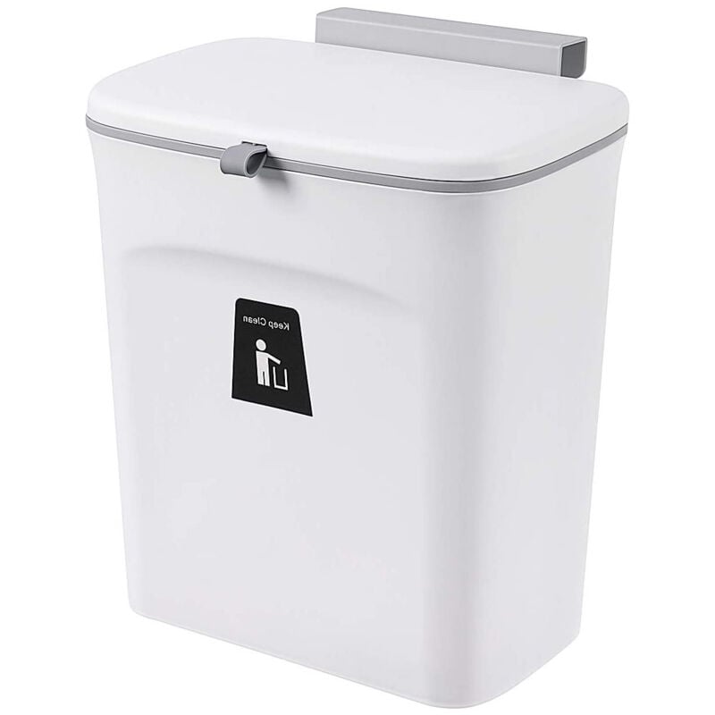 Poubelle de cuisine Poubelle suspendue avec couvercle coulissant, pour poubelles, poubelles de placard, poubelles de cuisine, boîte multi-cuisine
