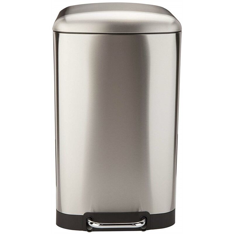 Poubelle à pédale inox GREENWICH argent 40L