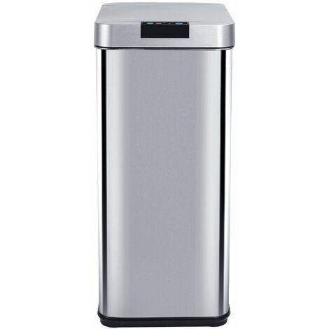 Poubelle de cuisine automatique design 50L PARKSIDE en acier INOX avec cerclage
