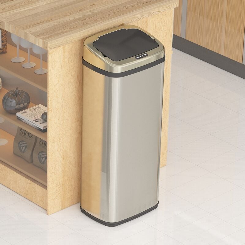 Poubelle de cuisine automatique inox Acier inoxydable 50 l - inox