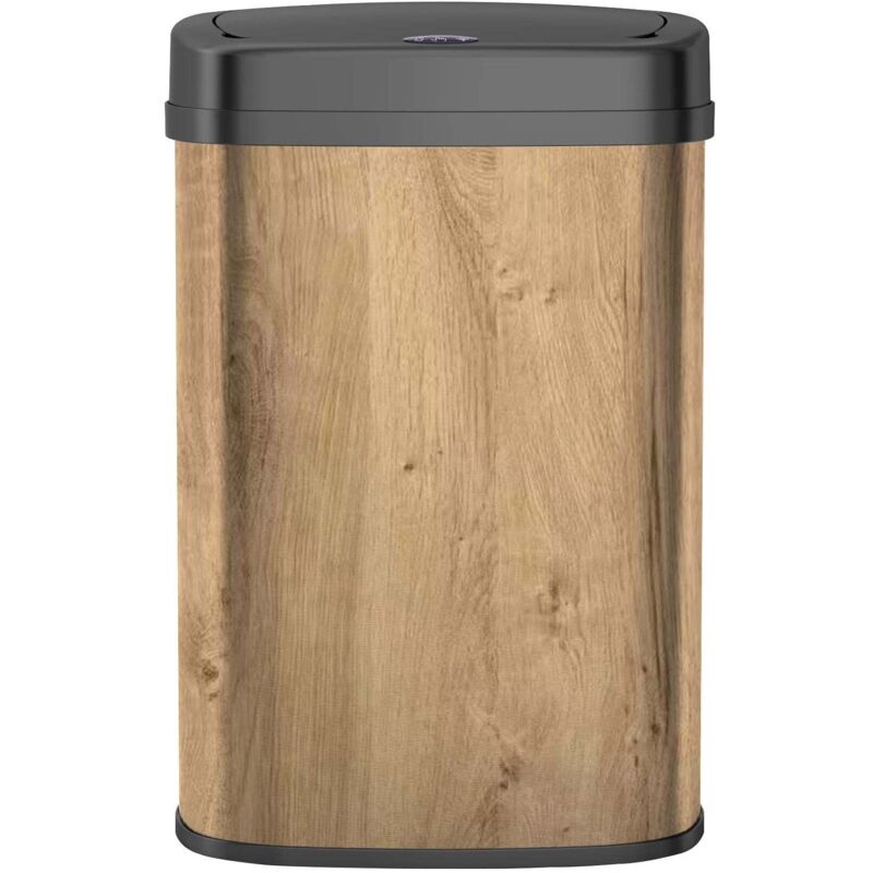 Poubelle automatique inox MAJESTIC bois 58L