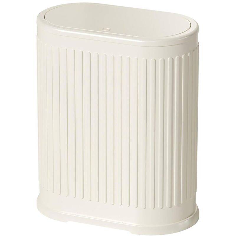 Poubelle à pédale en acier inoxydable 15L – Couvercle à pression – Design élégant pour espaces restreints – Antidérapante