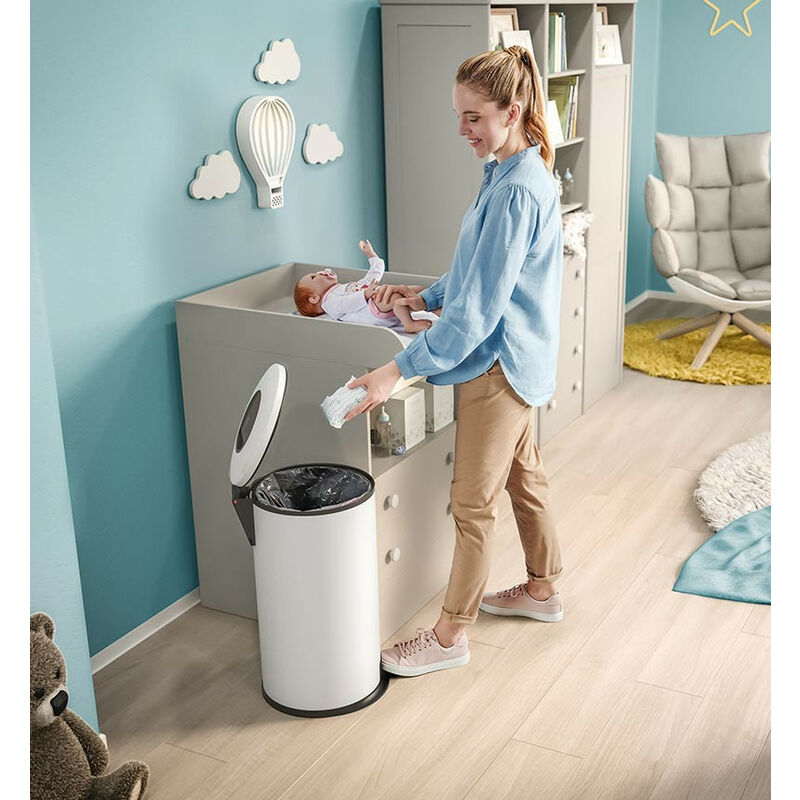 Hailo - Poubelle de cuisine design à pédale 25L Fresh l