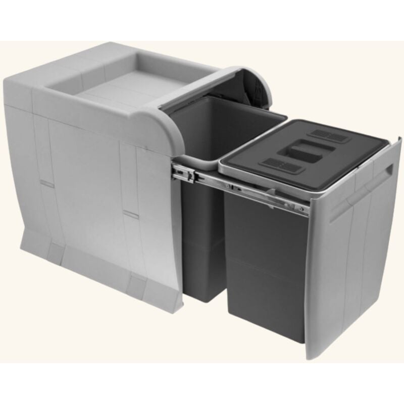Poubelle cuisine batura - poubelle encastrable 2 x 18 litres