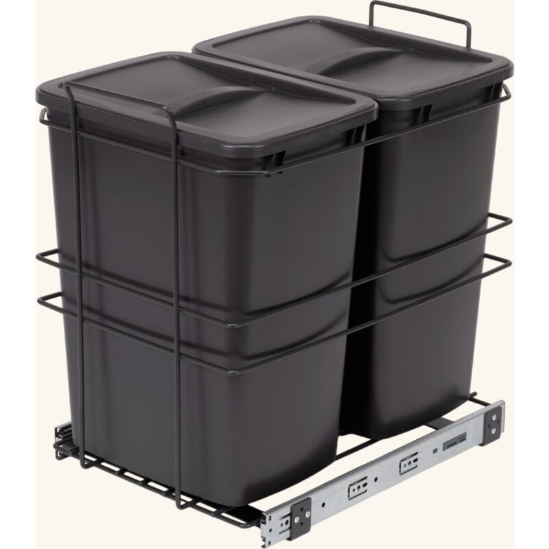 Poubelle cuisine PROMAX - poubelle encastrable 2 x 35 litres