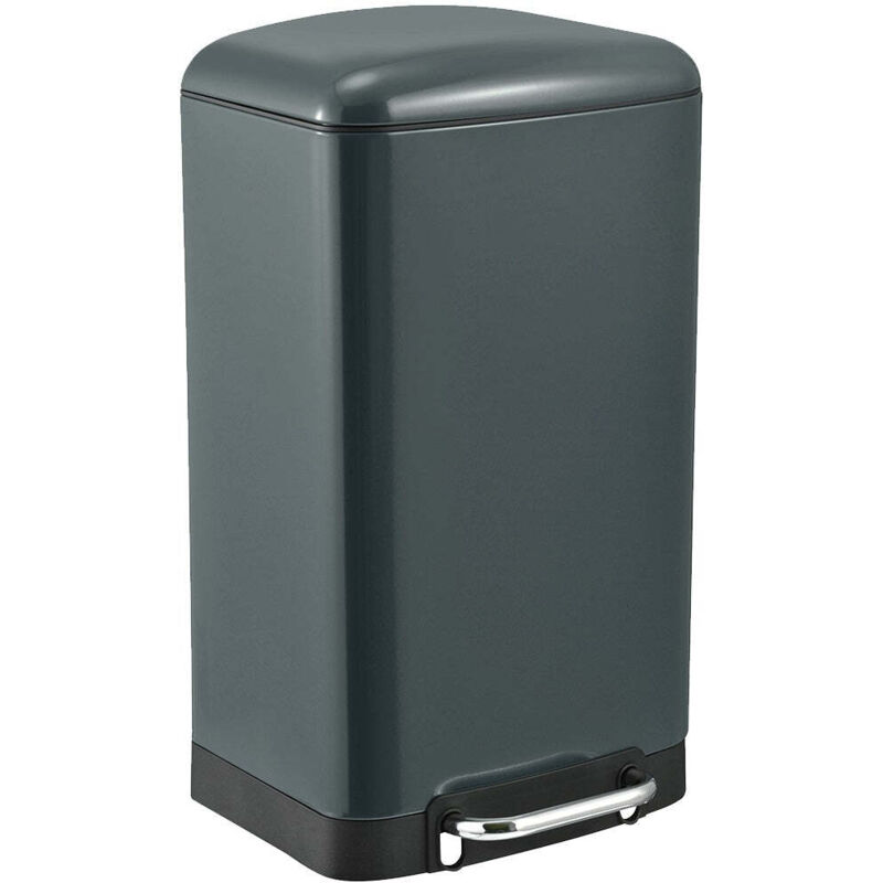Poubelle à pédale inox GREENWICH gris 40L