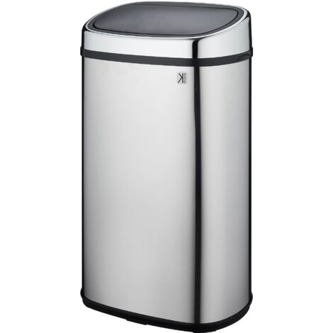 Poubelle de cuisine push CITY Argent Acier inoxydable 58 L