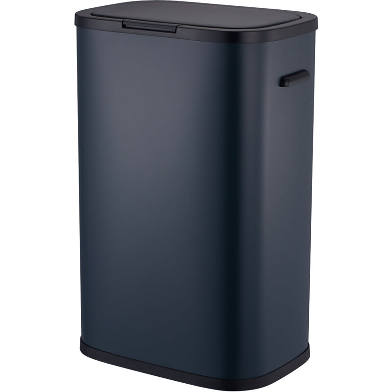 Kitchen Move - Poubelle de cuisine push portland Gris Acier inoxydable 60L