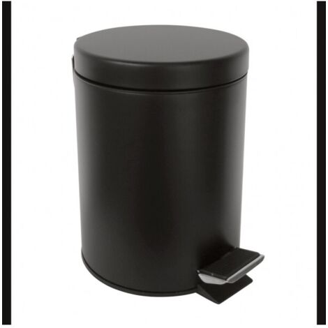 Poubelle de douche à soft close DARK en laiton noir / 3L