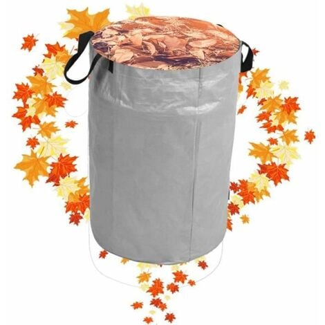 Porte-sac à ordures pour feuilles de jardin, sac de rangement pour feuilles  de jardin réutilisable de grande capacité pour le camping pour les feuilles  mortes Mauvaises herbes pour les : : Jardin