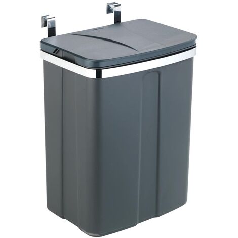 Poubelle de porte, 12 litres, gris/argent Wenko