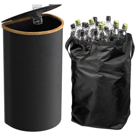 Poubelle de recyclage avec 1 sac intérieur amovible et réutilisable