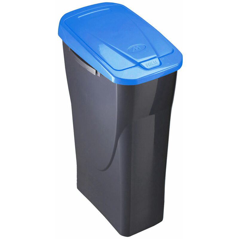 Seau avec couvercle 15lt écobin avec couvercle bleu 42x31x20cm . - Mondex