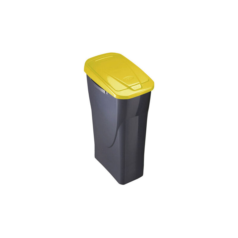 Seau avec couvercle 15lt écobin avec couvercle jaune 42x31x20cm . - Mondex