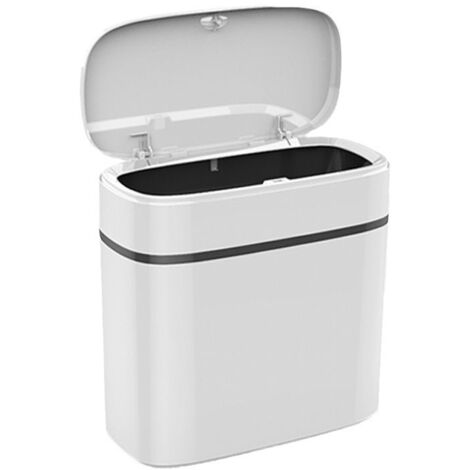Poubelle de salle de bain avec couvercle 12L, design moderne et minimaliste, bac de rangement anti-odeur pour salle de bain et salon