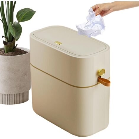 Poubelle De Salle De Bain Avec Couvercle,Poubelle Avec Couvercle Pour