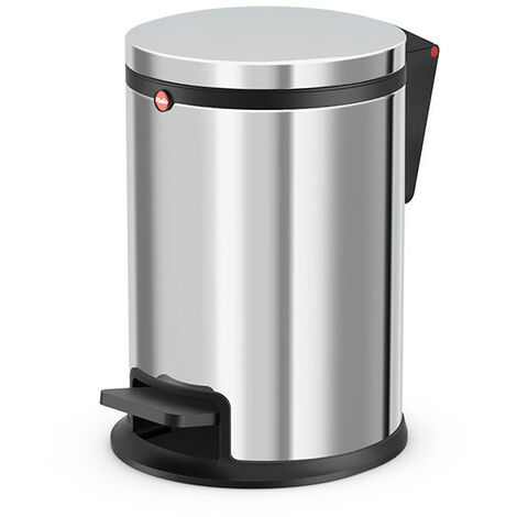 Poubelle de salle de bain design à pédale 3L Hailo Pure S Coloris - Inox