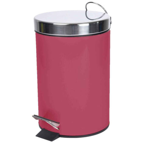 Poubelle de Salle de Bain "Metalia" 3L Framboise