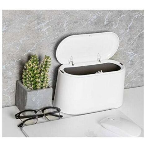 Poubelle de salle de bain Poubelle de table avec couvercle, mini poubelle de table poubelle, poubelle cosmétique de salle de bain poubelle de table de voiture anti