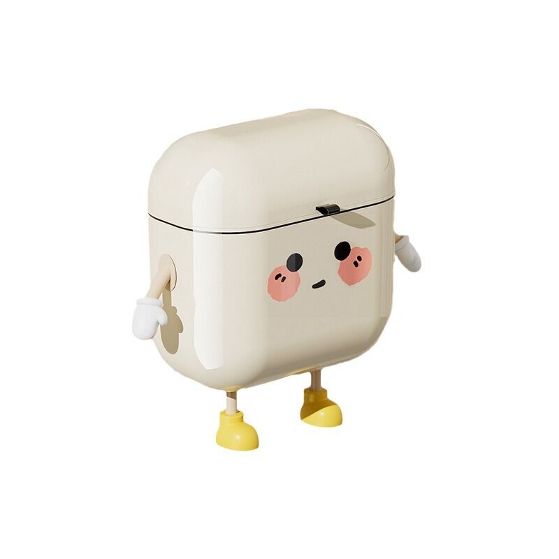 Poubelle de salle de bain, Poubelle murale sans perforation cuisine wc imperméable à l'eau applicable,Crème blanche - 9L