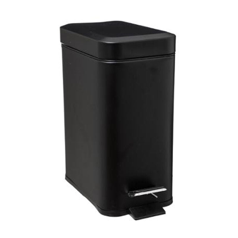 Poubelle de Salle de Bain 'Rectangle' 5L Noir