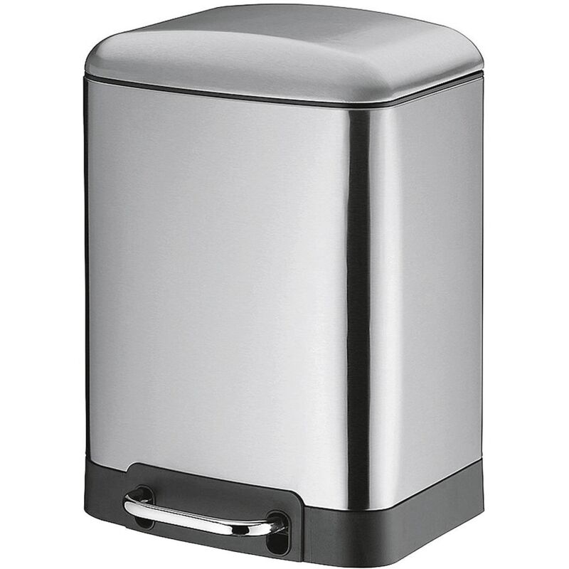KELA Poubelle de Salle de Bain Rectangulaire Acier Inoxydable - 6L
