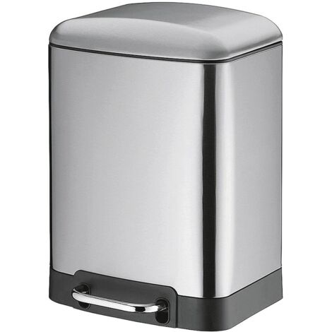 Poubelle de Salle de Bain Rectangulaire Acier Inoxydable - 6L
