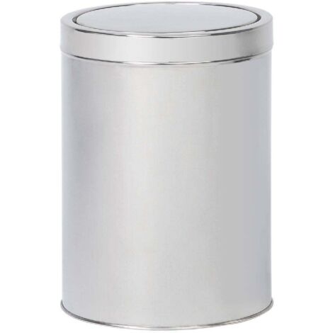 Poubelle de Salle de Bain Ronde Inox Brillant - 5L Ø19.5cm ↕27cm
